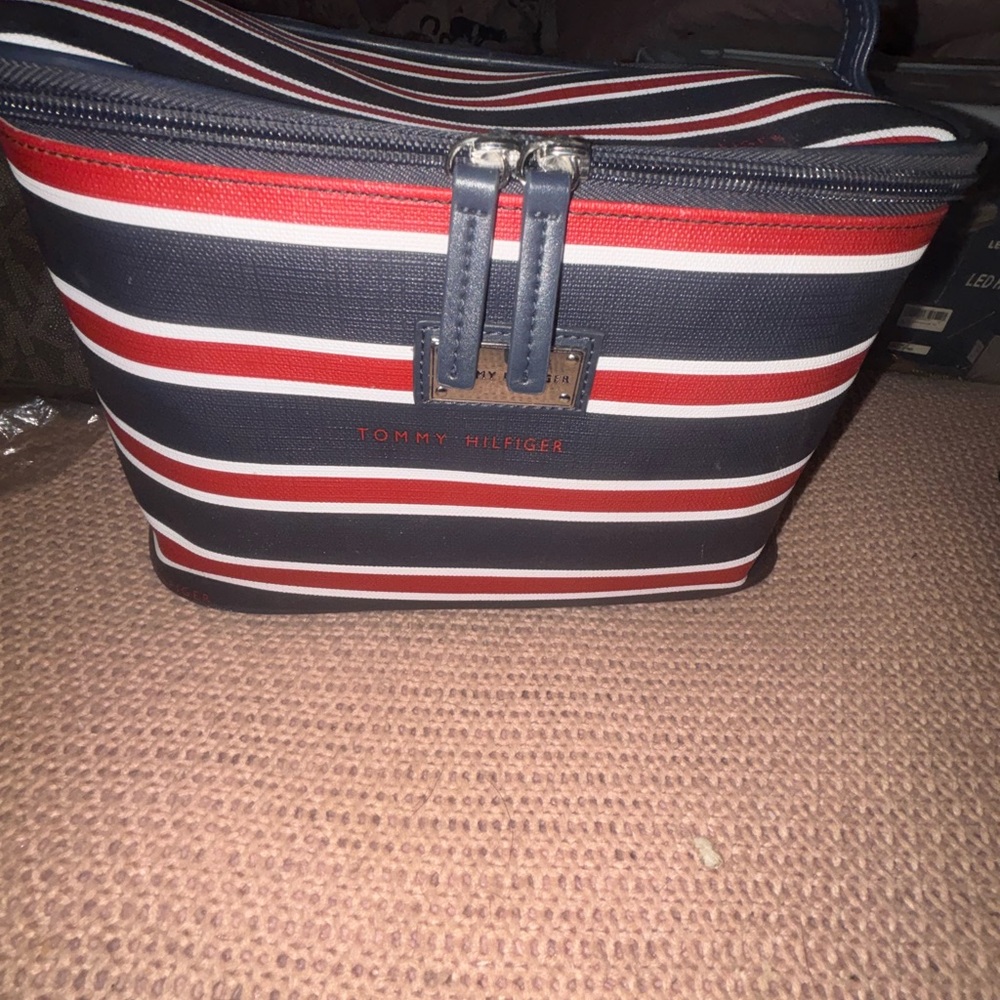 Tommy Hilfiger Red, White, and Blue Striped Bag